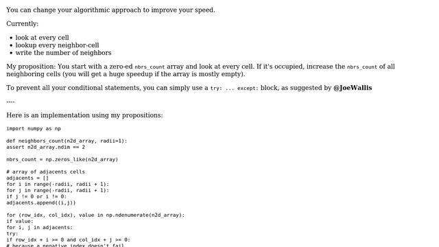 Counting Neighbors (Why scipy.signal.convolve2D so fast?) (2 Solutions!!) смотреть онлайн