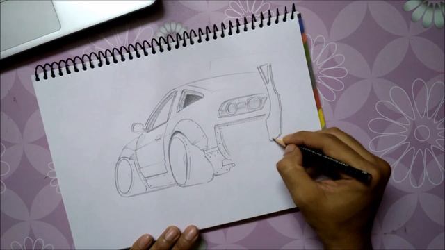 Stanced Car Drawing / Pencil art / 240SX / Drifting смотреть онлайн