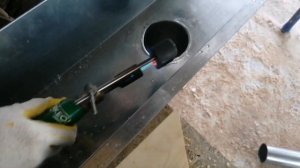 Пайка стакана (скрытый желоб с оцинковки)