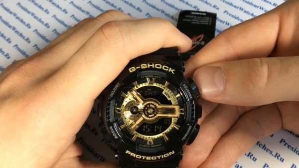 Как настроить Casio G-SHOCK GA-110GB-1AER - видео | Watch-Forum.RU