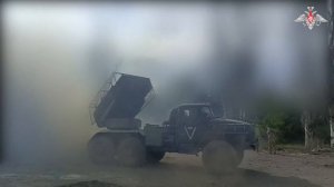 Боевая работа расчета РСЗО «Град»