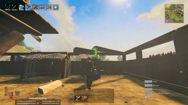 Sir Candoo gets a basic frame for the base going - Unedited Valheim Survival Gameplay смотреть онлайн