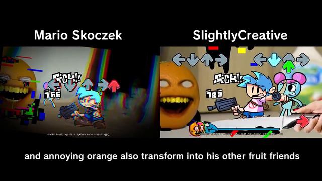 фнф против глич вирус апельсин