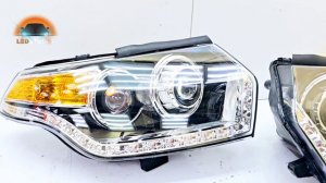 УАЗ патриот тюнинг комплект фар c мощным led  светом от Ledstudio