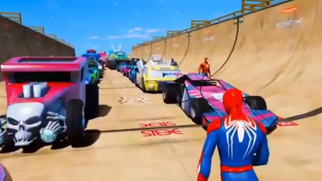 MEGA RAMP STUNT CHALLENGE MOSTER TRUCK SUPERHERO TANK BALST FIRE GTA V. MODS #yippigaming смотреть онлайн