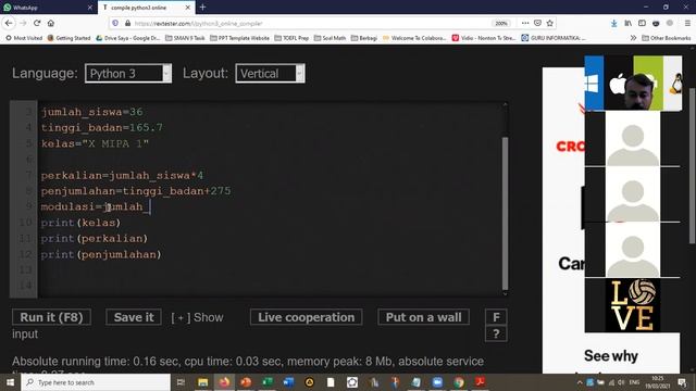 Informatika X IPA 1: Dasar-Dasar Bahasa Python смотреть онлайн