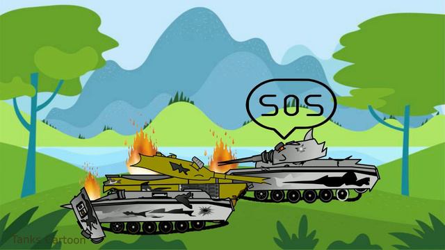 Helping KW 6 EP 5, first fight of Sherman fury |Tanks Cartoon| смотреть онлайн