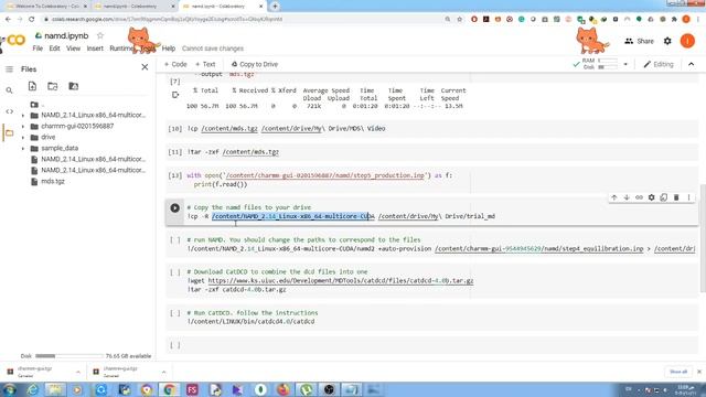 (How to use NAMD with Google Colab (English Version смотреть онлайн