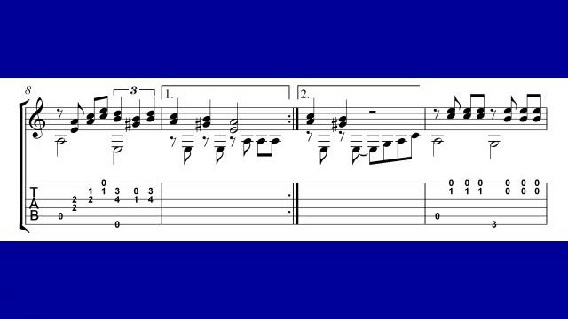 Free Guitar Sheet Music, Classical Guitar Tablature, A Missing Thought