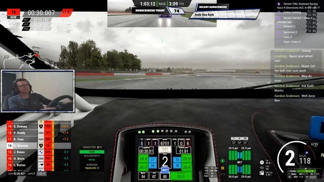 Austeam Racing Race 4 Silverstone ACC In the rain ?? смотреть онлайн