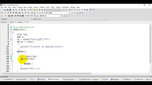 how to use feof() function in C Language? смотреть онлайн