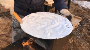 Как обжечь и прокалить сковороду из диска для бороны (Садж)