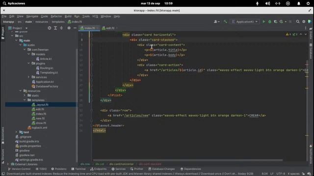 Live Coding - Ktor Framework + Exposed ORM (Kotlin). Creación de una página web dinámica con Kotlin смотреть онлайн