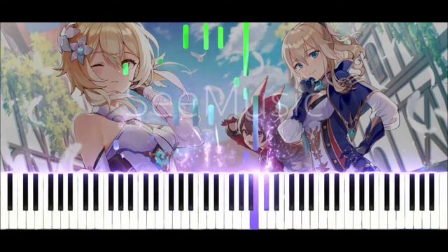 Genshin Impact Main Theme “Dream Aria” Piano Tutorial Cover смотреть онлайн