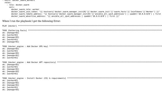 Docker Swarm deployment using Ansible. Passing hostvars as variables смотреть онлайн