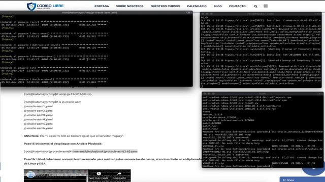 Ansible + Oracle + ASM + CentOS 7 En vivo... Sin Audio смотреть онлайн