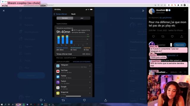 Il passe 24H par semaine sur TÉLÉGRAM ? (Réact à vos screen time) смотреть онлайн