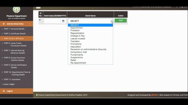 AP Employees E-SR Online Apply Procedure. AP E-Service Register Online Registration Documents List смотреть онлайн
