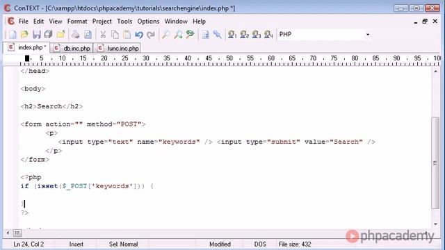 Search Engine Part 2 of 8 PHP Tutorials смотреть онлайн