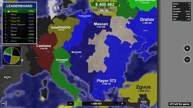 The Canada Empire Conquers Europe! Territory Games io - Territorial IO Winning Strategy! смотреть онлайн