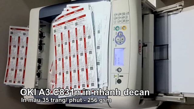 Máy in decal giá rẻ - OKI C831n in A3 màu 35 trang / phut смотреть онлайн