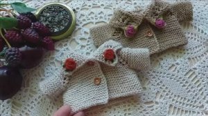 Вязание спицами - Жакет для зайки в стиле Тильда.