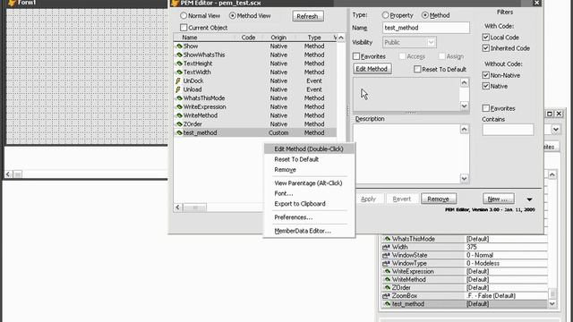 Visual FoxPro - PEM Editor 3.0 смотреть онлайн