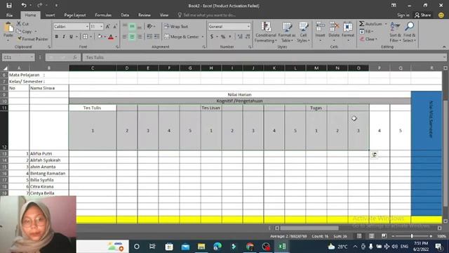 rekam layar OBS pembuatan daftar nilai siswa melalui microsoft Excel смотреть онлайн