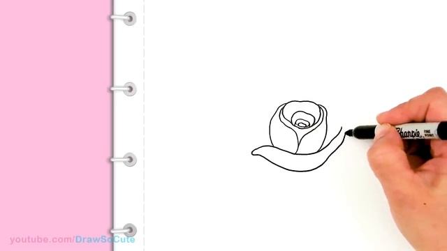 How to Draw a Rose step by step Easy смотреть онлайн