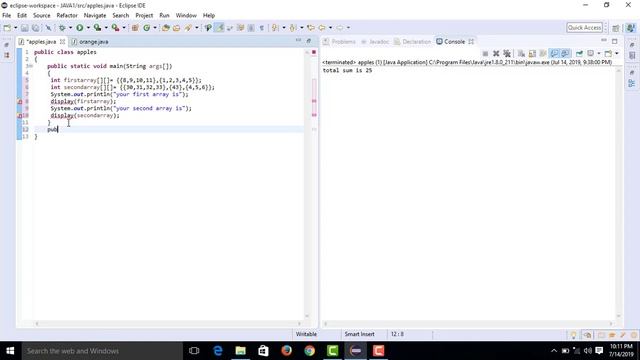 Displaying Array Using Function In Java -Malayalam#18 смотреть онлайн