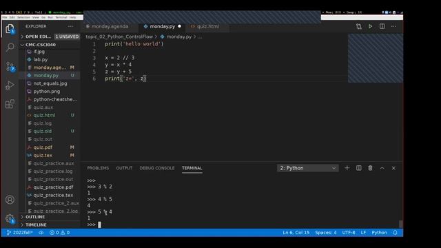 2022-09-14: Python Control Flow 2 смотреть онлайн
