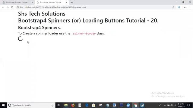 Bootstrap4 Tutorial For Beginners - 20 | Bootstrap4 Spinners | Bootstrap4 Loaders Tutorial смотреть онлайн