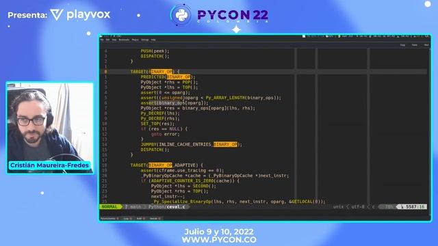Cristián Maureira Fredes - Viaje al core de Python: Entendiendo y hackeando CPython смотреть онлайн