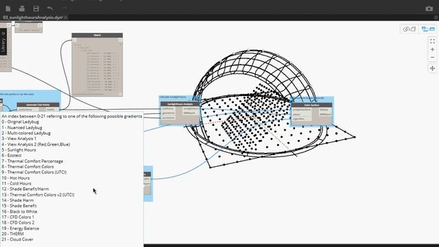 Sunlight Hours Analysis In Dynamo