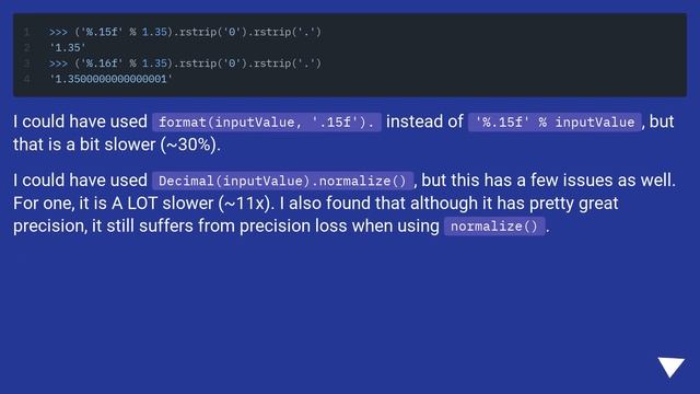 Formatting floats without trailing zeros смотреть онлайн