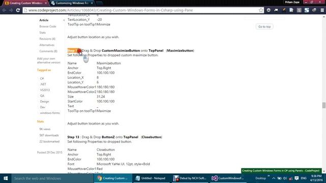Creating Custom Windows Forms In C# смотреть онлайн