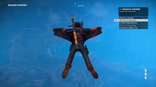 Just Cause 3 Longest Wingsuit Jump 20 MINUTES - WORLD RECORD Just Cause 3 Sky Dive Stunt смотреть онлайн