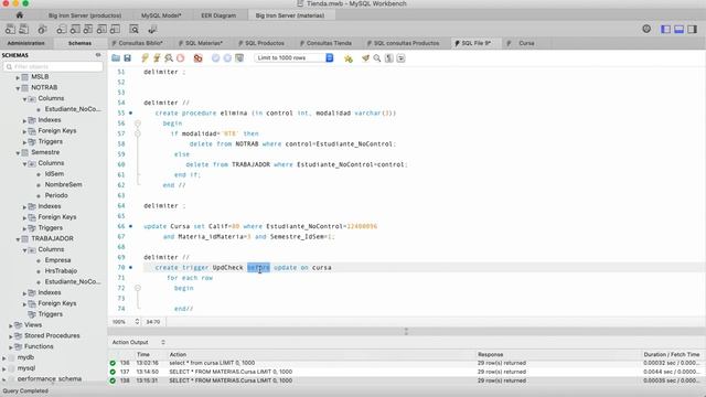 Creación Trigger Update смотреть онлайн