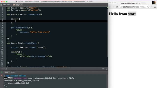40 Connecting to a Reflux Store in React смотреть онлайн