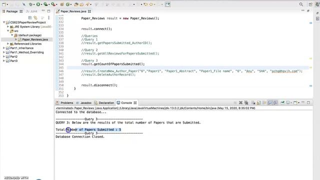 SQL Project : From ER Design To Implementation of Paper Review Database using JAVA Application смотреть онлайн