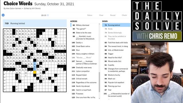When the Answers Don't Fit in the Crossword Grid! - 31 October 2021 New York Times Crossword смотреть онлайн