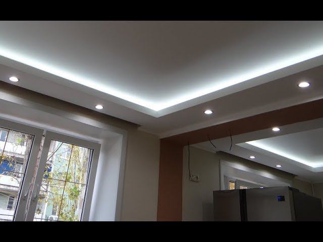 Как подключить Монтаж и Пайка Светодиодной Ленты своими руками на потолок из гипсокартона смотреть онлайн