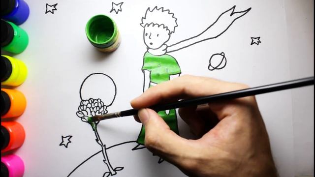 How to Draw Little Prince | Drawing and Coloring for Kids Toddlers | Easy draw ♡ sunny kids art ♡ смотреть онлайн