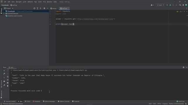 Создание телеграм-ботов на python (telebot) #21 / Сторонние API, модули requests и json смотреть онлайн