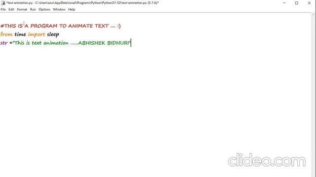 PYTHON SIMPLE TEXT ANIMATION | Animate text in python | IN ONE MINUTE смотреть онлайн