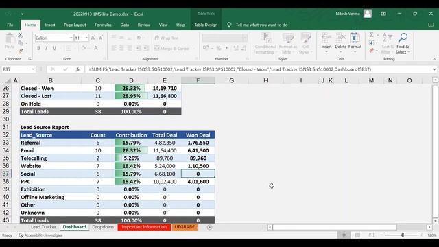 Lead Management Excel Sheet | Download Sales CRM in Excel | Video Tutorial #crm #crmsolutions смотреть онлайн