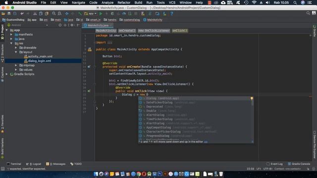 Create Custom Dialog in Android Studio смотреть онлайн