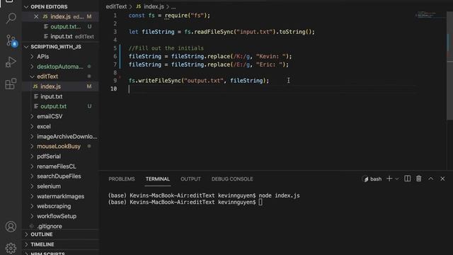 Automating with Javascript #3 - Editing Text Files смотреть онлайн