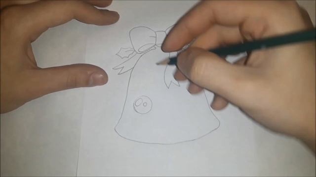 Рисуем Кавайный Новогодний Колокольчик вместе! Как нарисовать новогодний колокольчик? #drawings смотреть онлайн