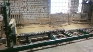 Работа Ленточной пилорамы